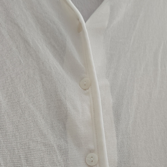 Christie & Jill Sheer White Button Down Long Sleeve Size XL - Picture 3 of 6